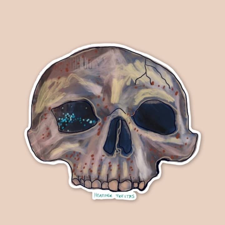 Heather Freitas - Wholesale Sticker - Skull Sticker4