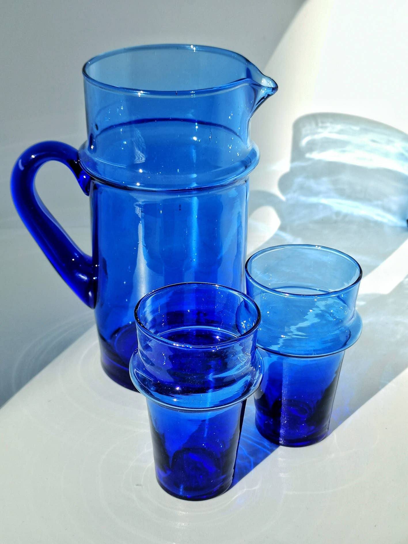 Nayda Diaries - Wholesale Drinking Glass/Cup - Blue Beldi glass4