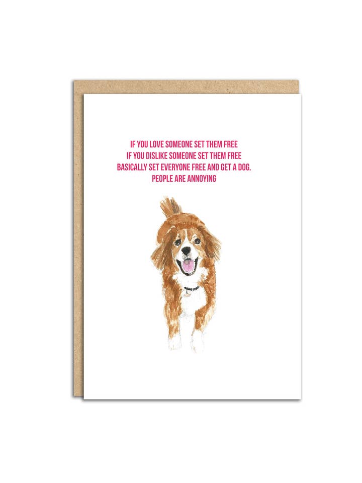 Le persone sono fastidiose carte per gli amanti dei cani per la vendita all'ingrosso da parte di Sarah Maddox Art & Design