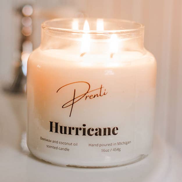 Hurricane - Beeswax Tropical Scented Candle / Summer Candle for wholesale by Prenti - Luxury, Non-Toxic Home Fragrance