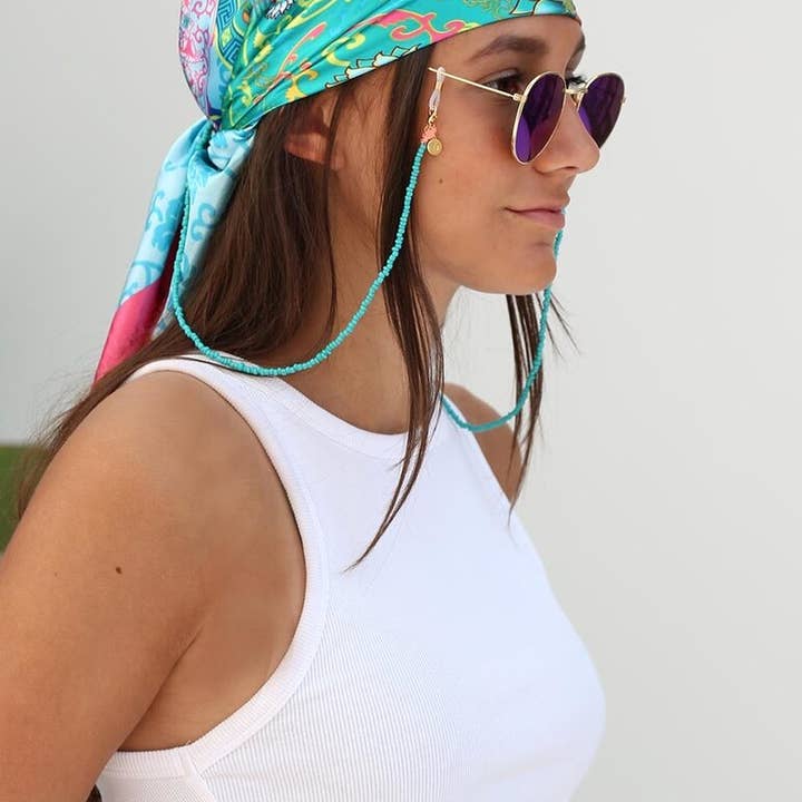 Love Ibiza - Wholesale Bandana - Women's - Satijnen bandana sjaal barok ocean1