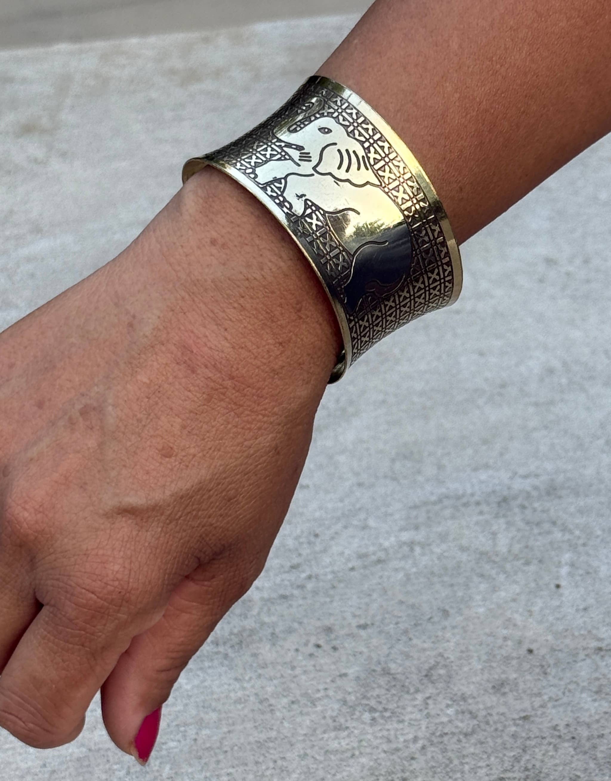 Lungta Imports - Wholesale Cuff Bracelet - Handcrafted Elephant Cuff Bracelet Bohemian Hippie Ethnic  4