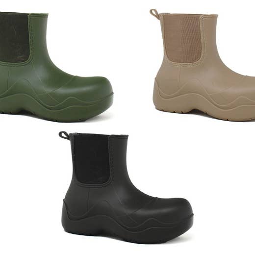Yoki Fashion - Wholesale Rain Boots - Women's - Yoki Womens Glyn- Chelsea Rubber Slip on Rain boot