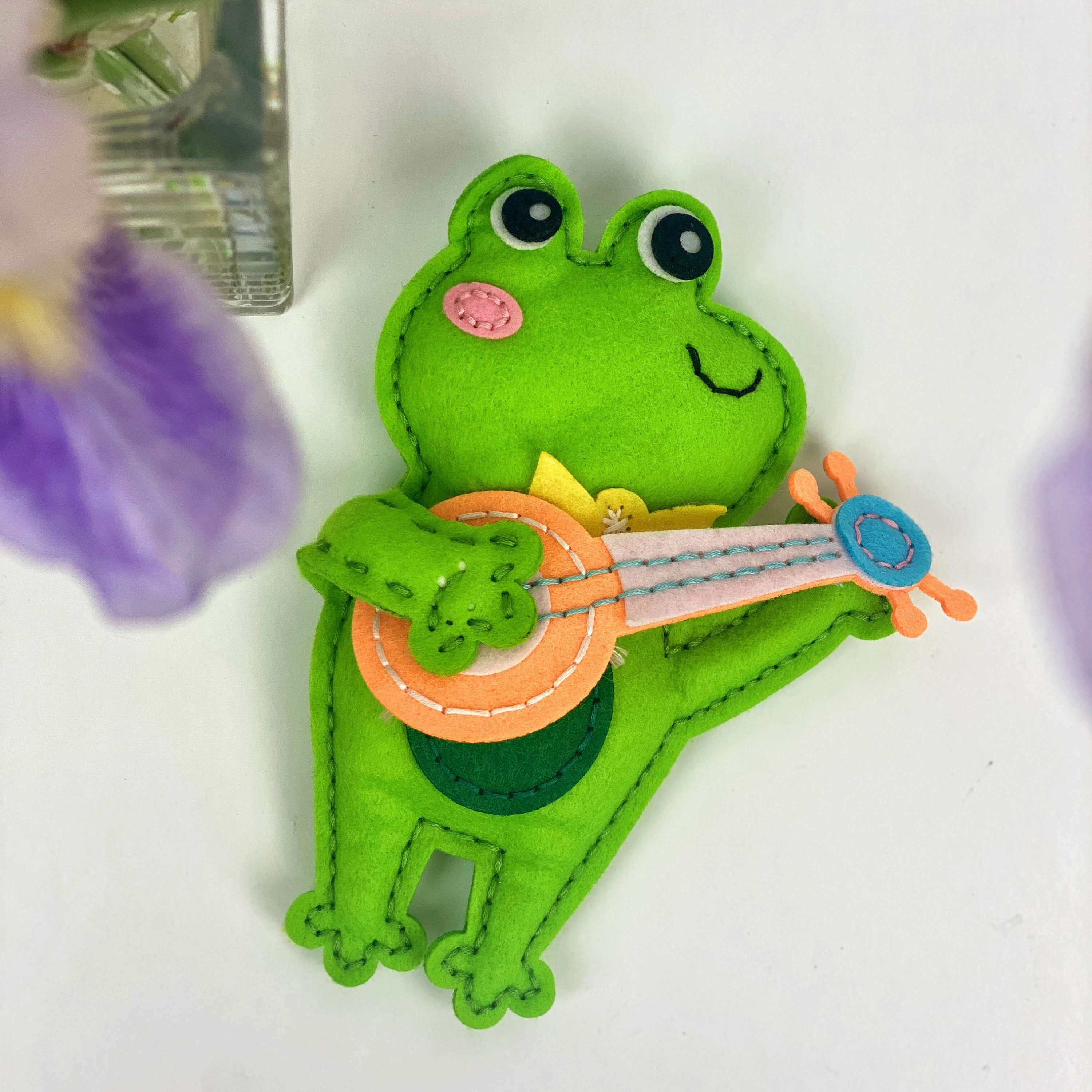 Fainotoys - Wholesale Toy Set - Kids - APLI Krapli - APLI Krapli Sewyourself Felt Toy Kit Frog Precut Felt Stuffing Thread & Safe Needle Ages 6+1