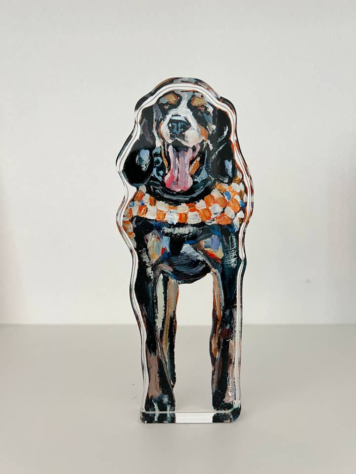 "Hound" acrylic shelfie for wholesale by Chelsea McShane Art
