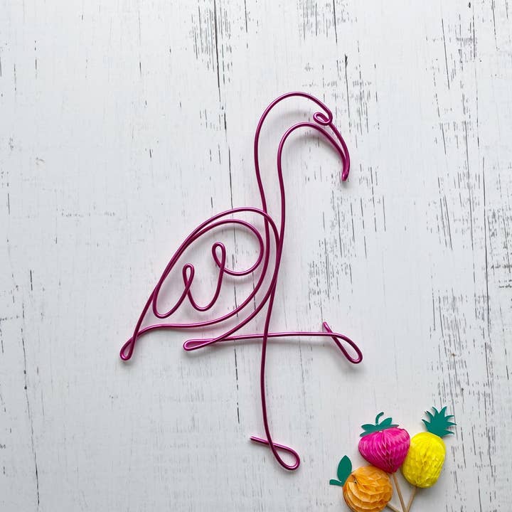 Flamingo Wall Art | Wire Wall Art| Flamingo Wall Decor | Wall Decor | Flamingo Decor | Wire Flamingo Decor | Tropical Nursery Decor | for wholesale by Wonder Wire Design