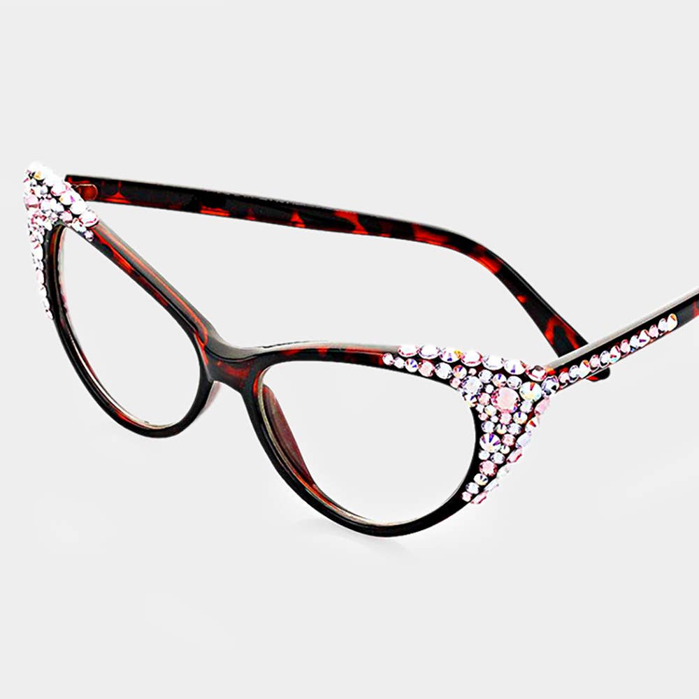 Sensibling Corp. - Wholesale Sunglasses - Women's - Bubbly Austrian Crystal Cat Eye Optical Glasses15