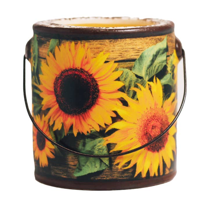 Bougie Farm Fresh (20 oz.) — Tournesol et bois flotté pour la vente par A Cheerful Giver