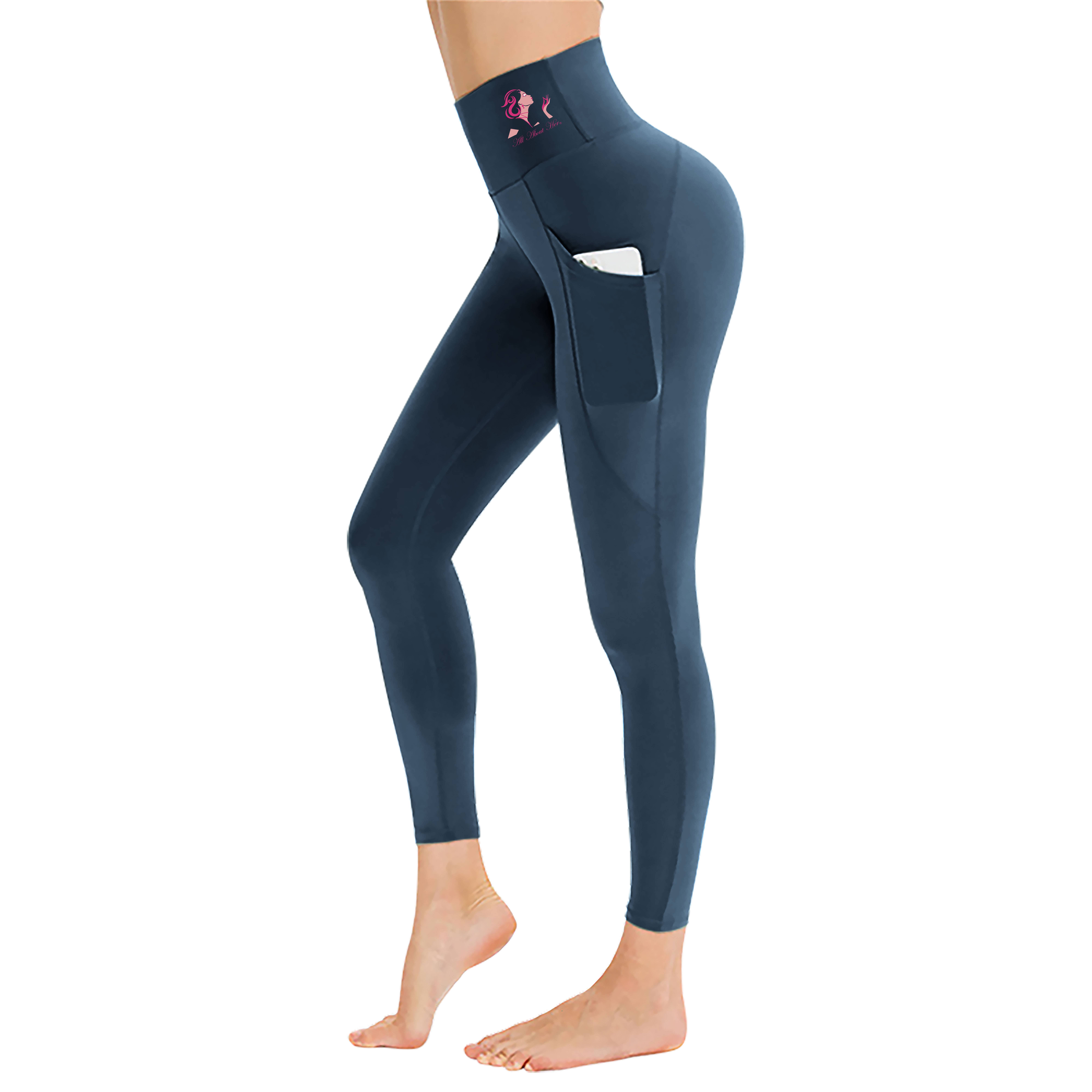 All About Her® - Wholesale Athletic/Lounge Leggings - Women's - All About Her® High-Waisted Yoga Leggings with Pockets6