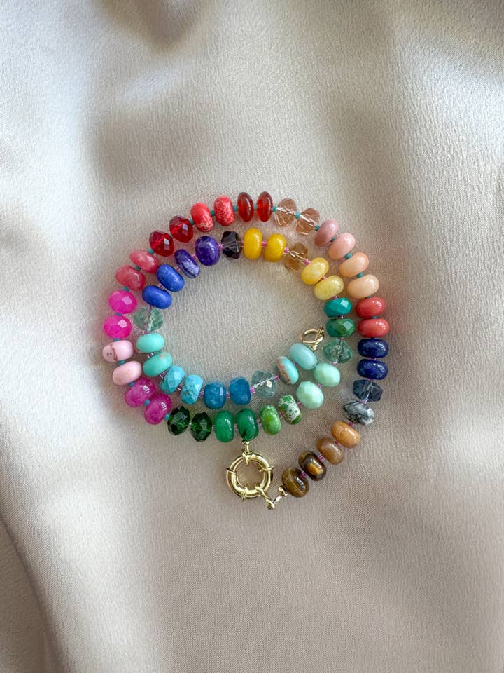 Collar de Piedras Preciosas con Análisis de Color de Primavera para venta al por mayor de Hello Heather