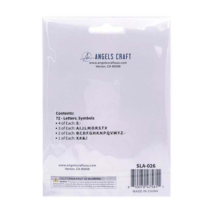 Angels Craft - Wholesale Sticker - Glitter Rhinestone Letters, 4sheets, 1.26in(3.2cm), 72ct1