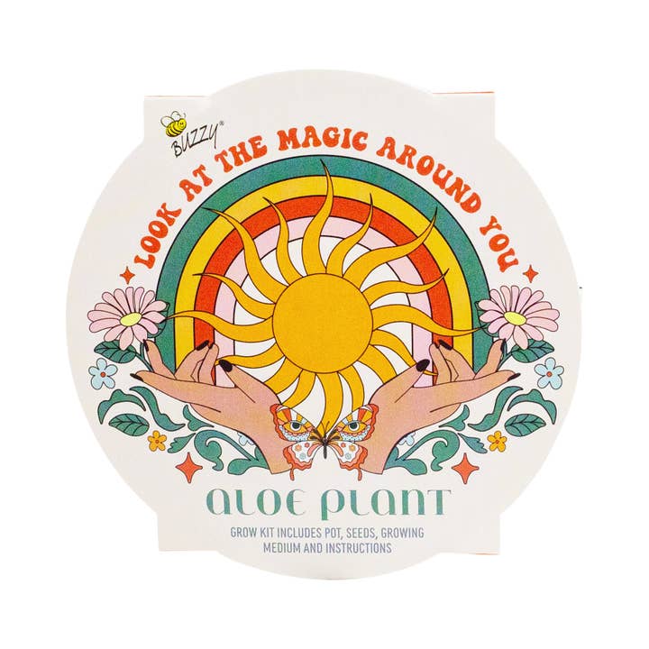 Buzzy, Inc. - Wholesale Plant Seeds - Buzzy Seeds Mini Galvanized Basin - Aloe Plant Grow Kit