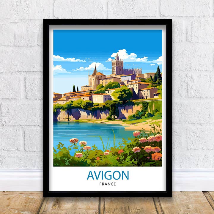 Avignon France Travel Poster , Avignon for wholesale by InkNPrintz