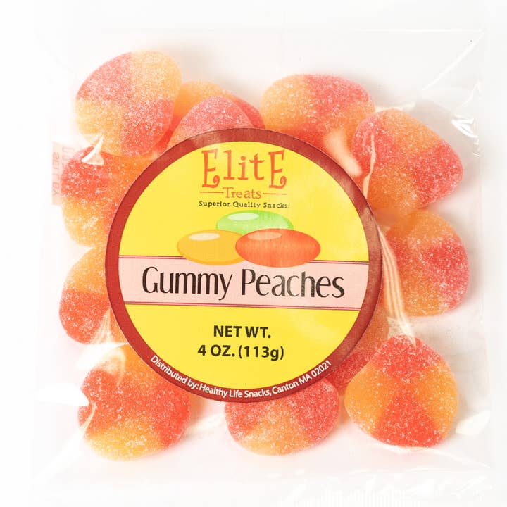 Gummy Peaches for wholesale by Healthy Life Snacks