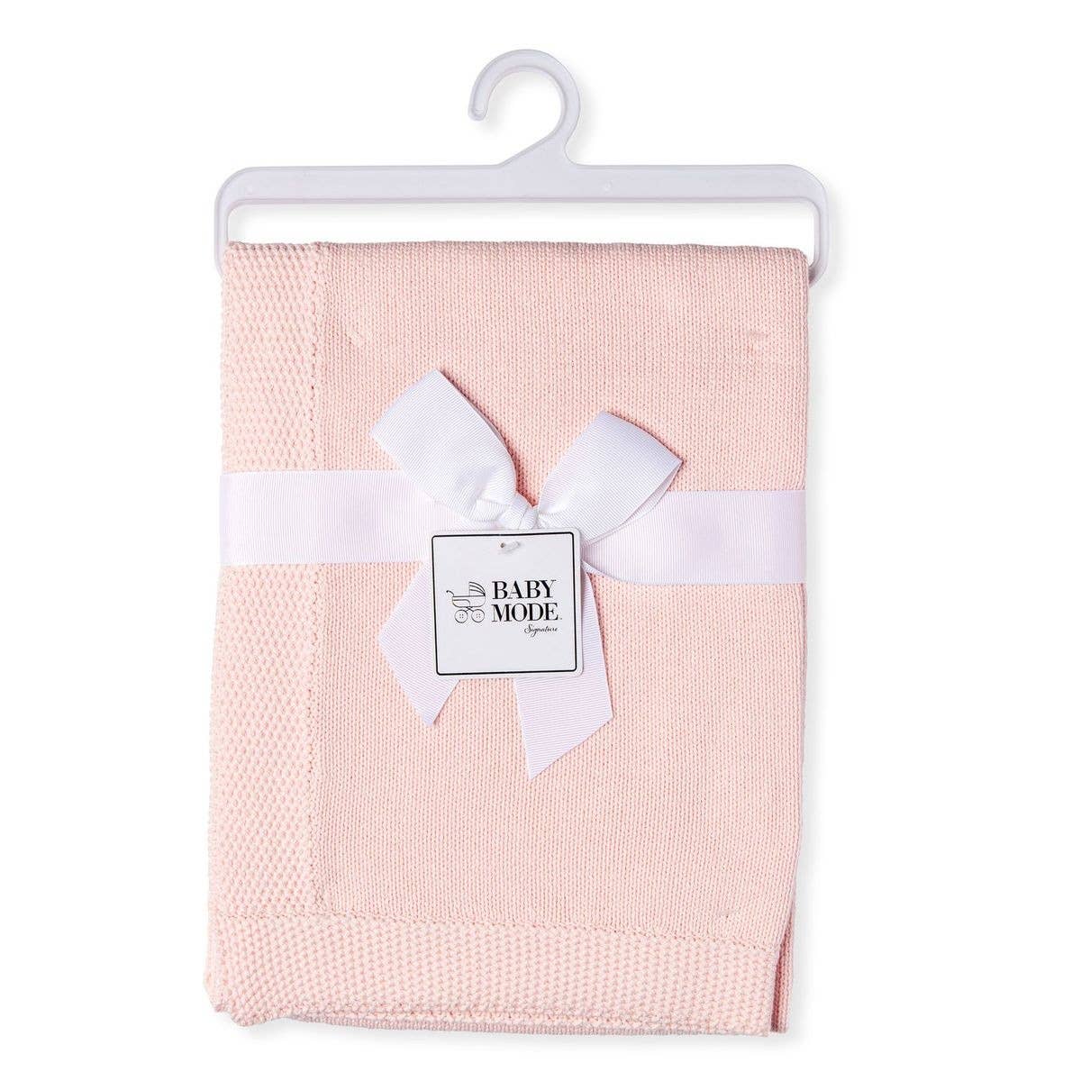 Rose Textiles - Wholesale Bedding Blanket - Kids & Baby - Pink Knit Blanket with Border