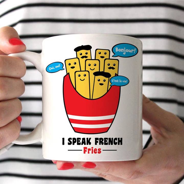I Speak French Fries - French Fry Coffee Mug for wholesale by Foxy Mug