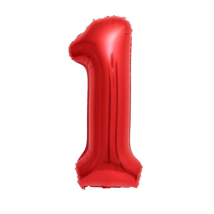 Ellie's Party Supply - Wholesale Balloon - Giant Red Mylar Foil Number Balloons (42 Inches)