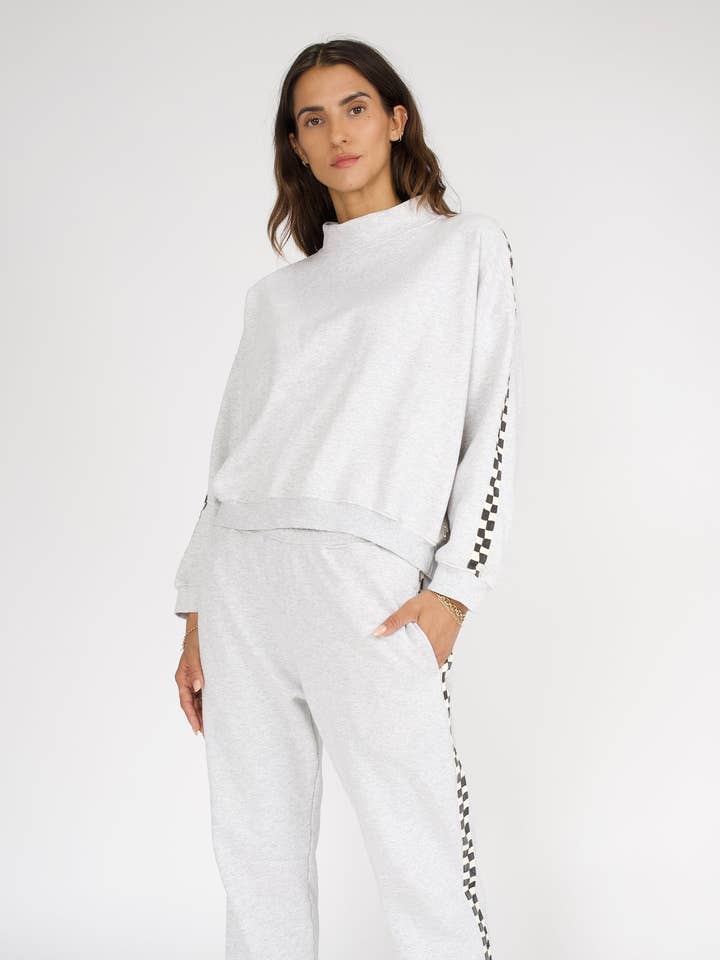 Remastered Billie Barrel Sweatpant - Checkerboard for wholesale by Ragabond Studio