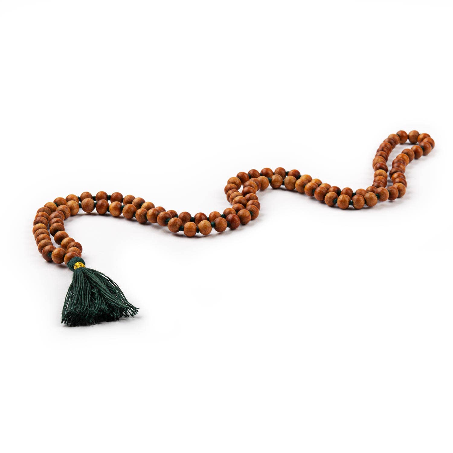 Bodynova - Wholesale Prayer Beads Necklace - Mala Yoga necklace with sandalwood scent, coloured tassel, 1086