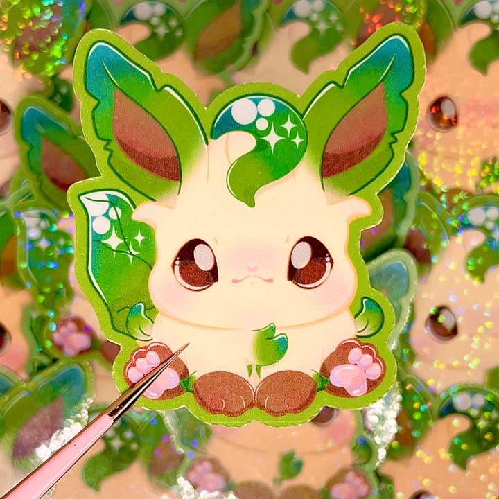 Leafeon Pokémon Stickers Fan Art (2,75in / 70mm) voor wholesale door Luminous Senecio
