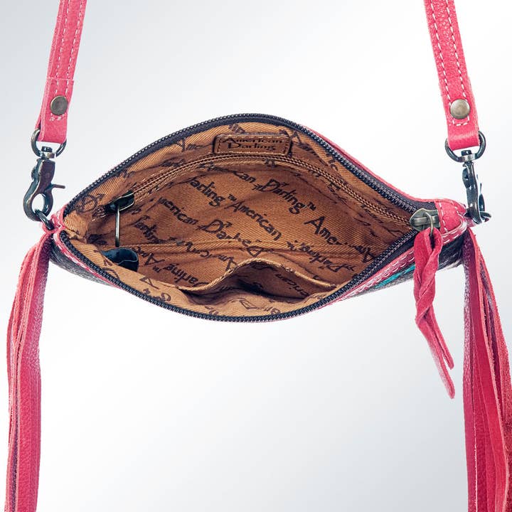 LS Western - Wholesale Crossbody bag – Women's - LC-ADBGS142 Hair-On Cowhide Crossbody - Western Fringe Leather Purse30