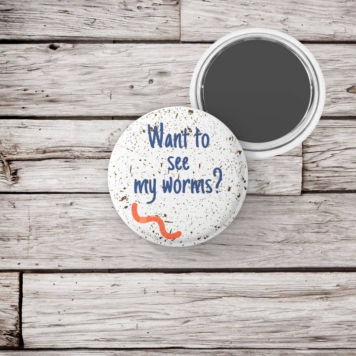 NatureCuts - Wholesale Lapel pin/button - Vermiculture Pin Button, Vermiculture Keychain, Worm Magnet6