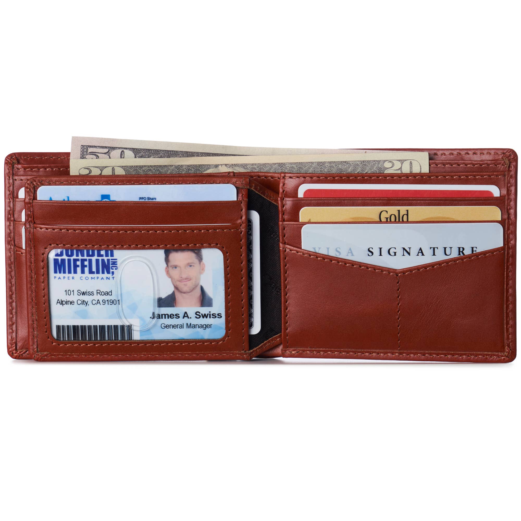 Alpine Swiss - Vente Portefeuille – homme - Alpine Swiss Commuter Portefeuille à deux volets RFID pour homme 2 fenêtres d'identification - Portefeuille 9922