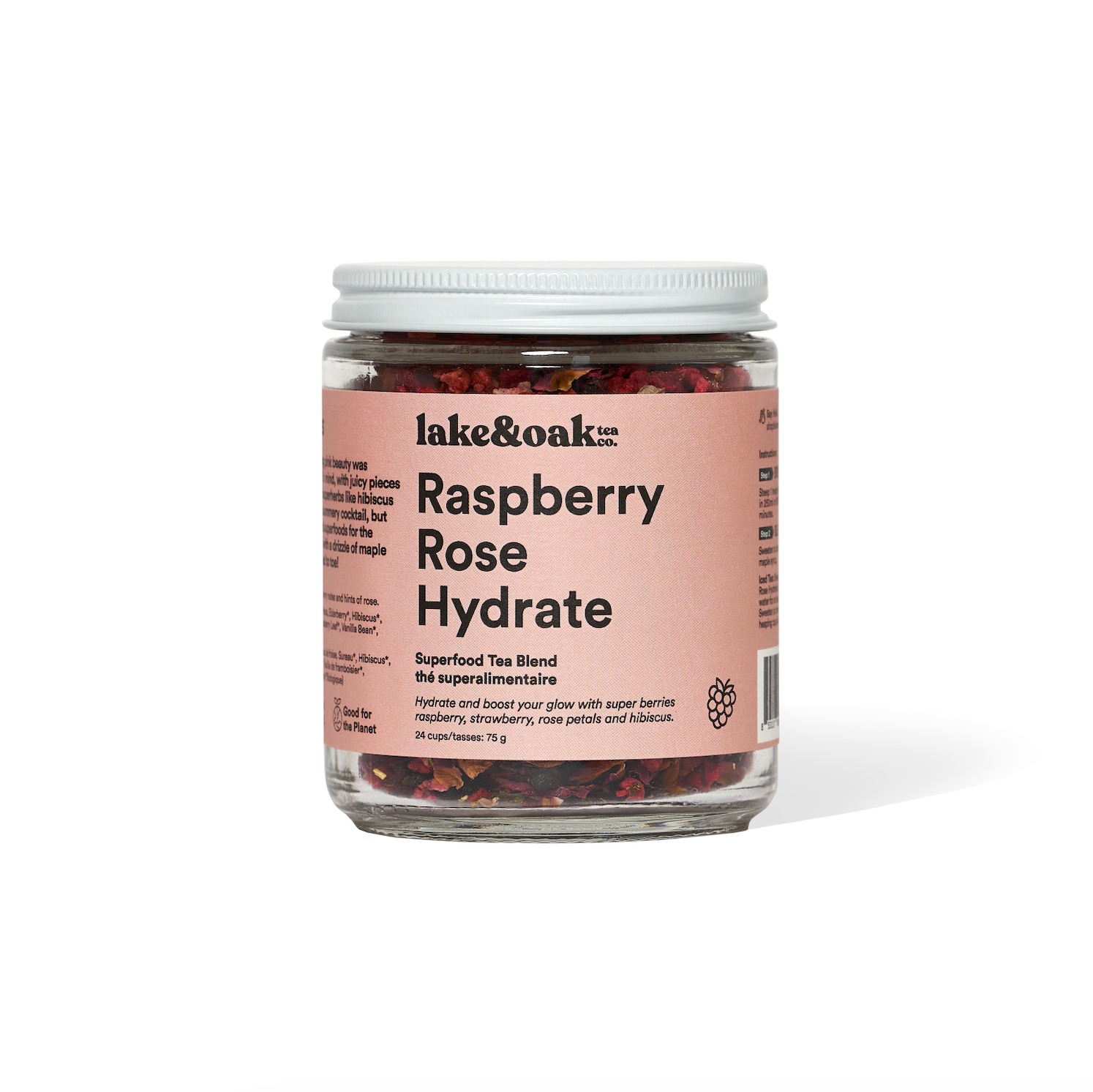 Lake & Oak Tea Co. - Wholesale Health/Detox Tea - Raspberry Rose Hydrate - Superfood Tea Blend1