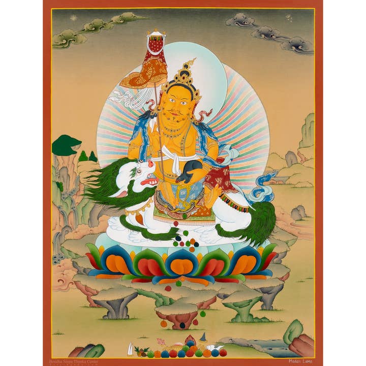 Zambala Namtse Thangka –The Protector of Financial Growth for wholesale by Boudha Stupa Thanka Centre
