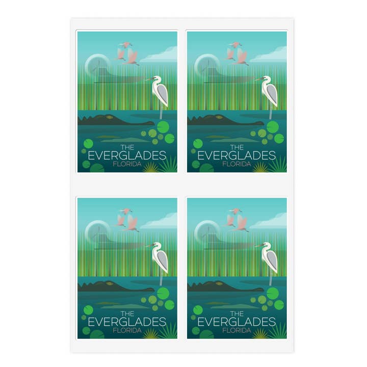 Everglades National Park Sticker Sheet for wholesale by Max & Oscar