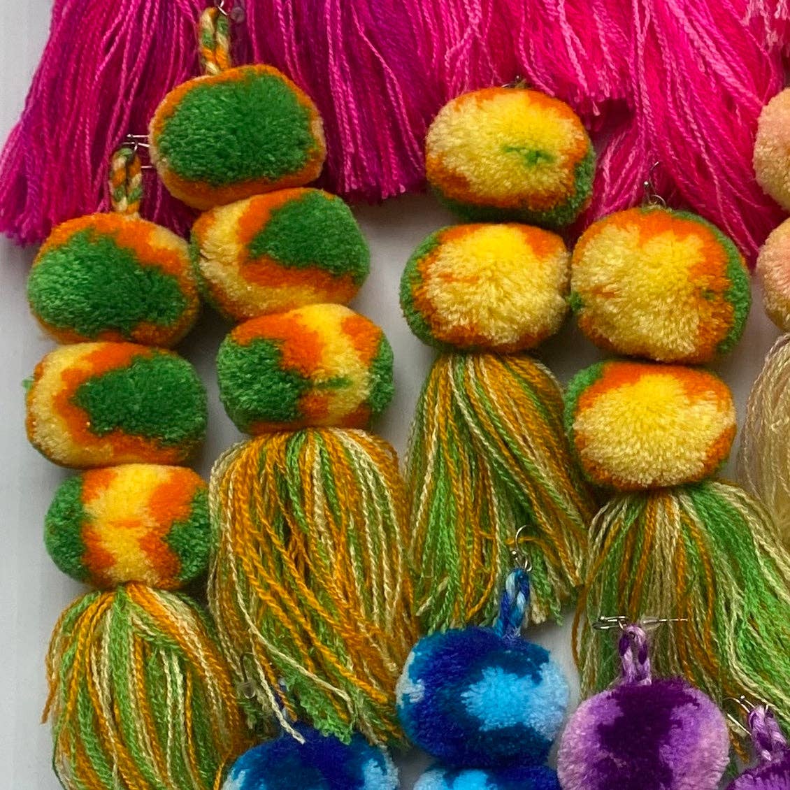 SWIETstuff - Wholesale Tassel Earrings - Tie-Dye Pompom Earrings13