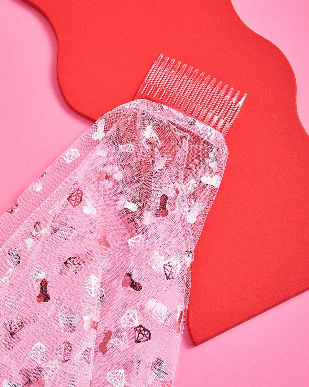 xo, Fetti - Wholesale Veil - Women's - Bachelorette Party Penis Veil, Bridal Shower Gift, Accessory5