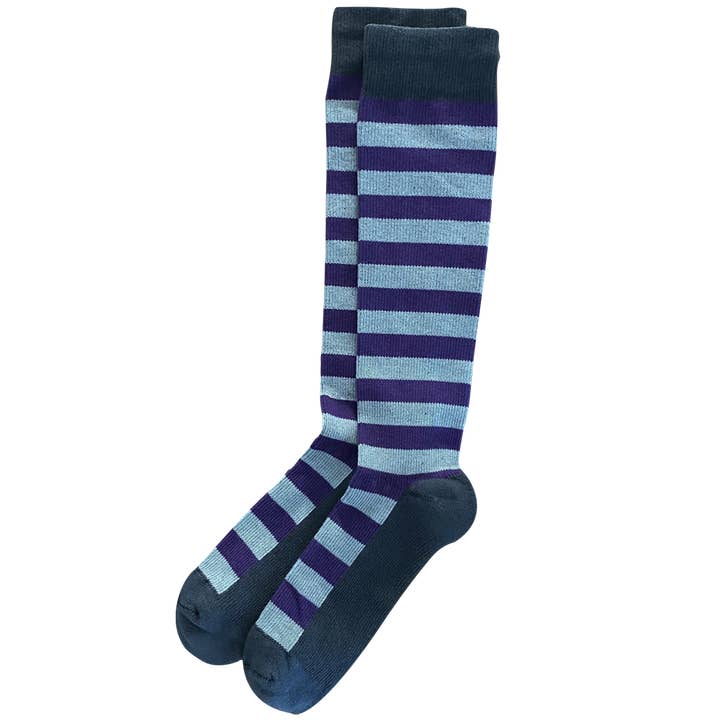 Purple 3-pack of American Made 15-20mmHg OTC Compression Socks for wholesale by Boldfoot Socks