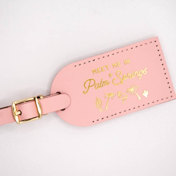 Letter + Leather – Großhandel Gepäckanhänger – Palm Springs Kofferanhänger als Hochzeitsgeschenk oder Reise-Souvenir1