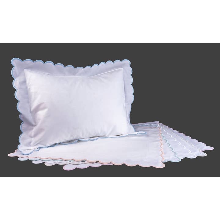 Edward Boutross - Wholesale Bedding Pillowcase/Sham - Double Thick Scalloped Baby/Boudoir Pillow Shams