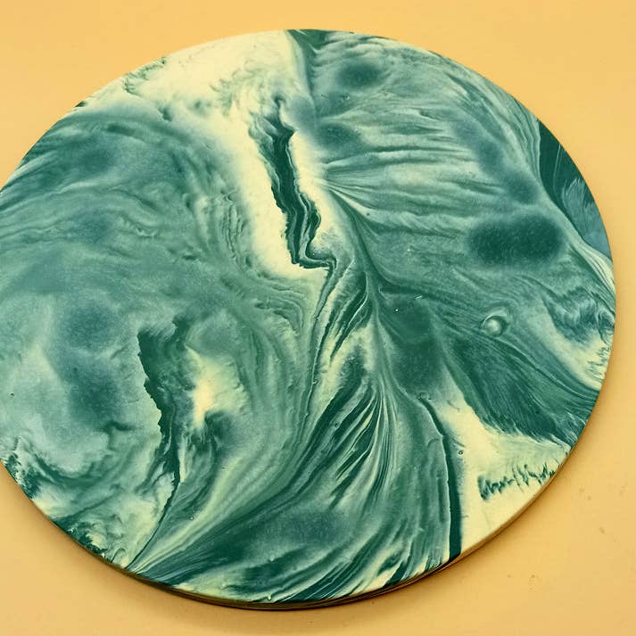 Tischset — Grün & Beige marmoriert für den Großhandel von Studio Valentine KVL