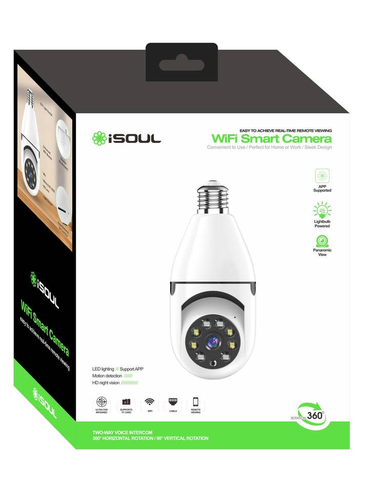 iSoul Wifi Smart glödlampa kamera Mw813 MK28 för wholesale av Mighty Wireless