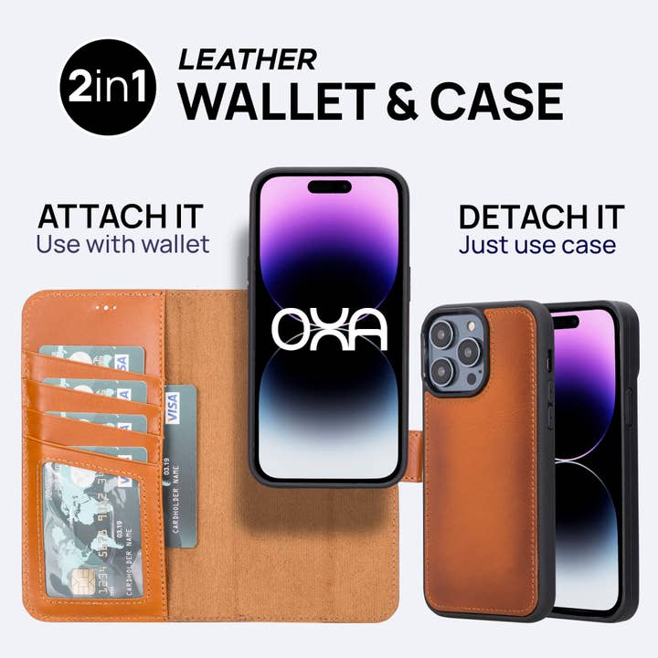 OXA LEATHER - Wholesale Phone Wallet - Unisex - iPhone Leather Wallet Case