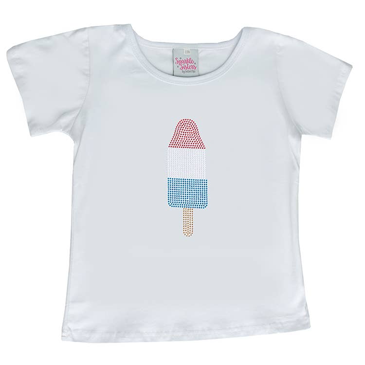 Sparkle Sisters by Couture Clips - Wholesale T-shirt – Kids - Studded Firecracker Popsicle Short Sleeve