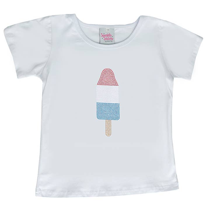 Sparkle Sisters by Couture Clips - Wholesale T-shirt – Kids - Studded Firecracker Popsicle Short Sleeve0