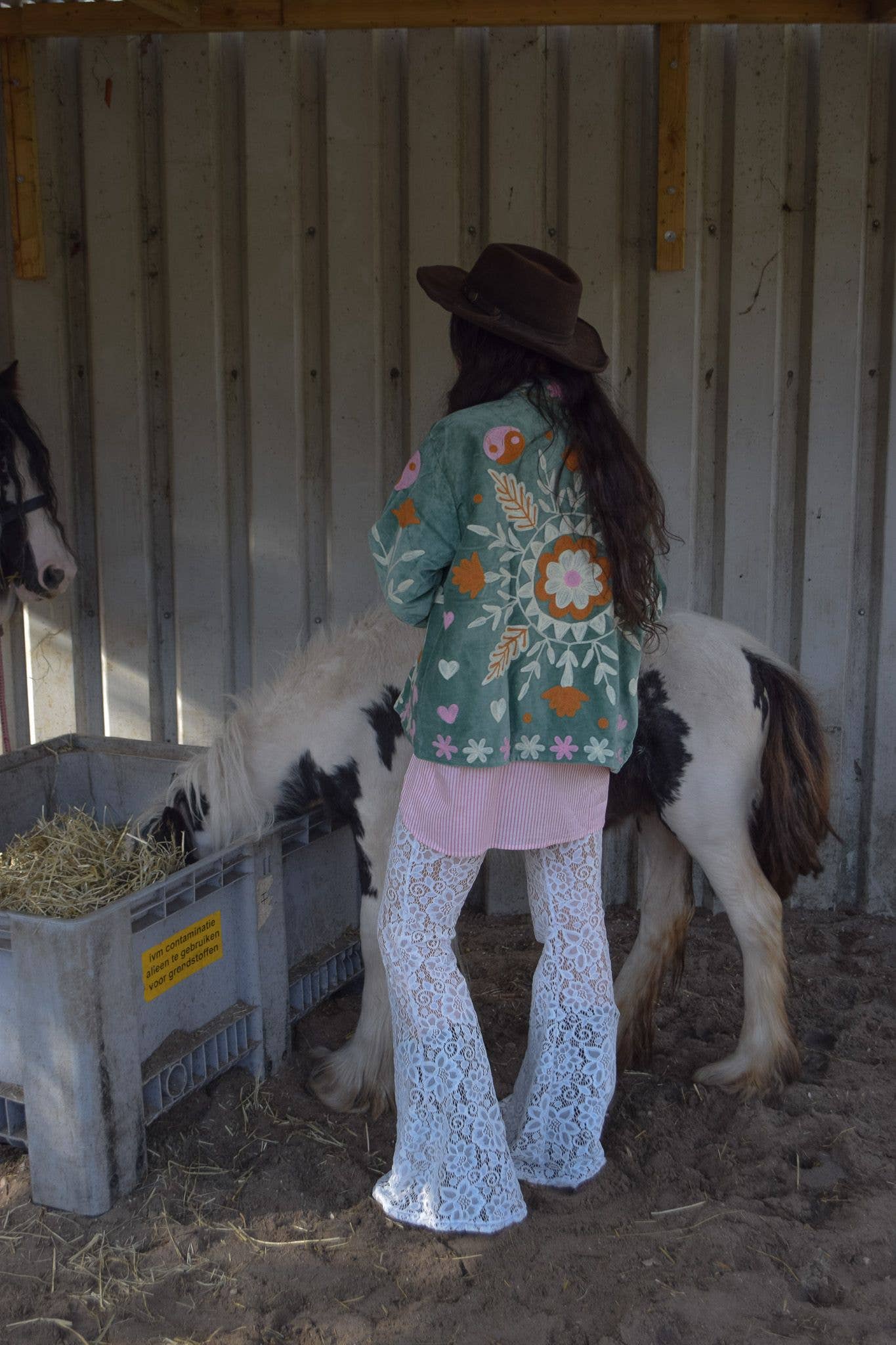 ToutVintage - Wholesale Jas - Dames - Velvet green yingyang4