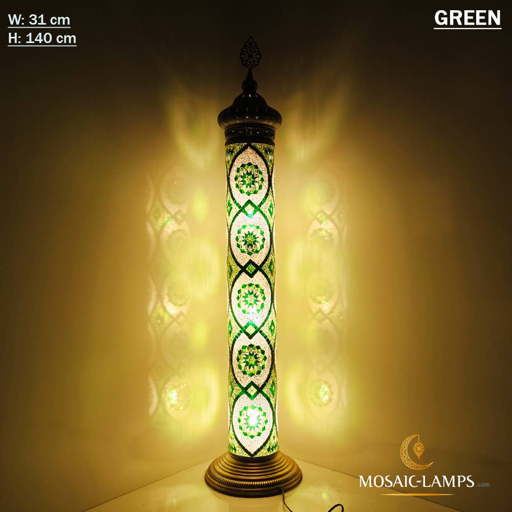 Mosaic Lamps - Wholesale Floor Lamp - W 15cm Cylinder Mosaic Floor Lamp, Turkish, Moroccan Authent6