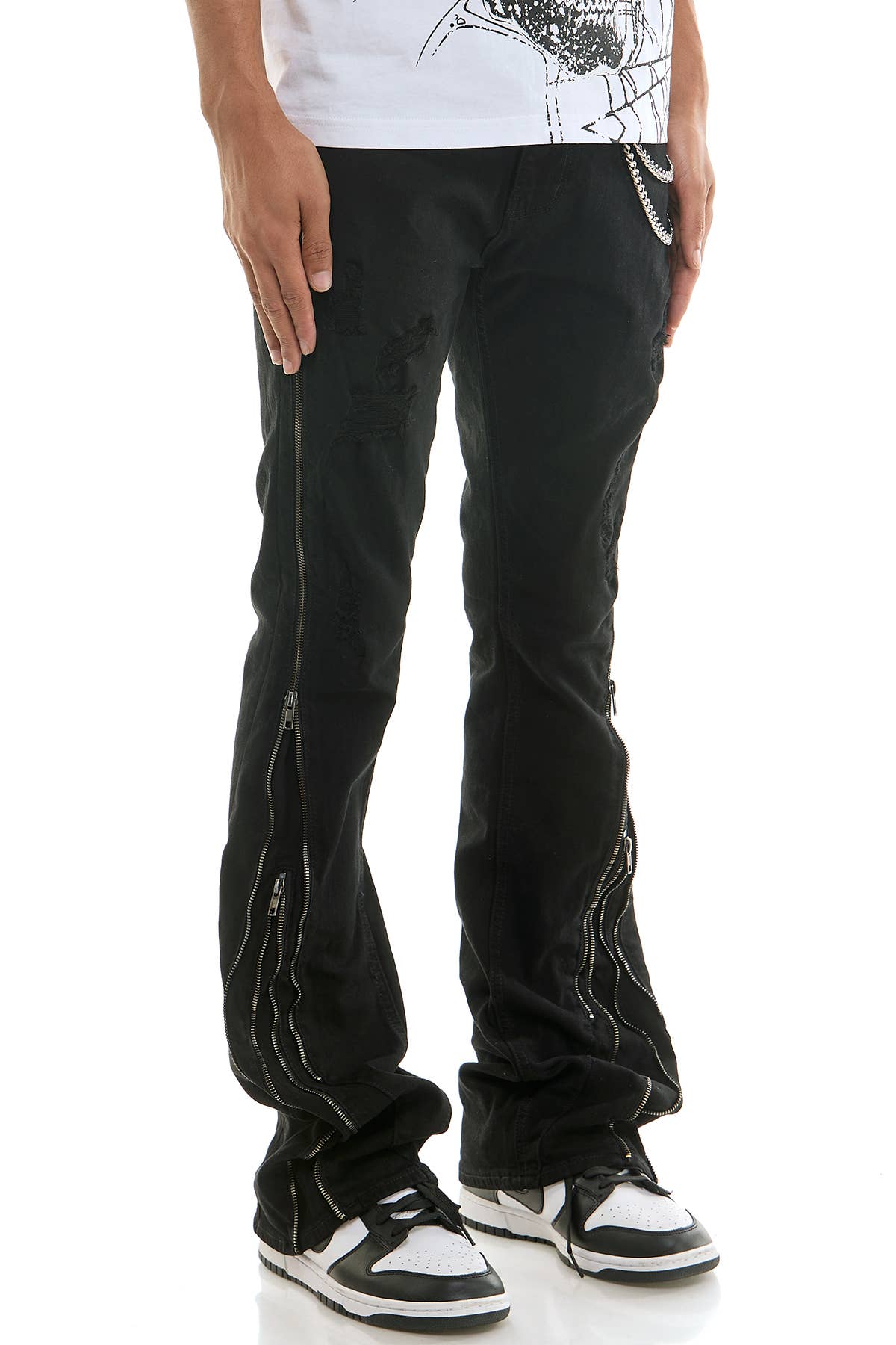 KDNK - Wholesale Jeans - Men's - DOUBLE ZIPPER FLARE JEANS9