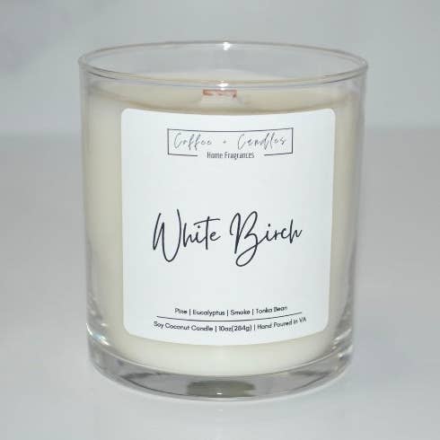 White Birch Candle for wholesale by Coffee + Candles LLC