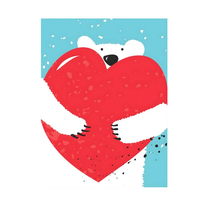 Hugs and Kisses Valentine’s Day Greeting Card for wholesale by GreatArrow Graphics