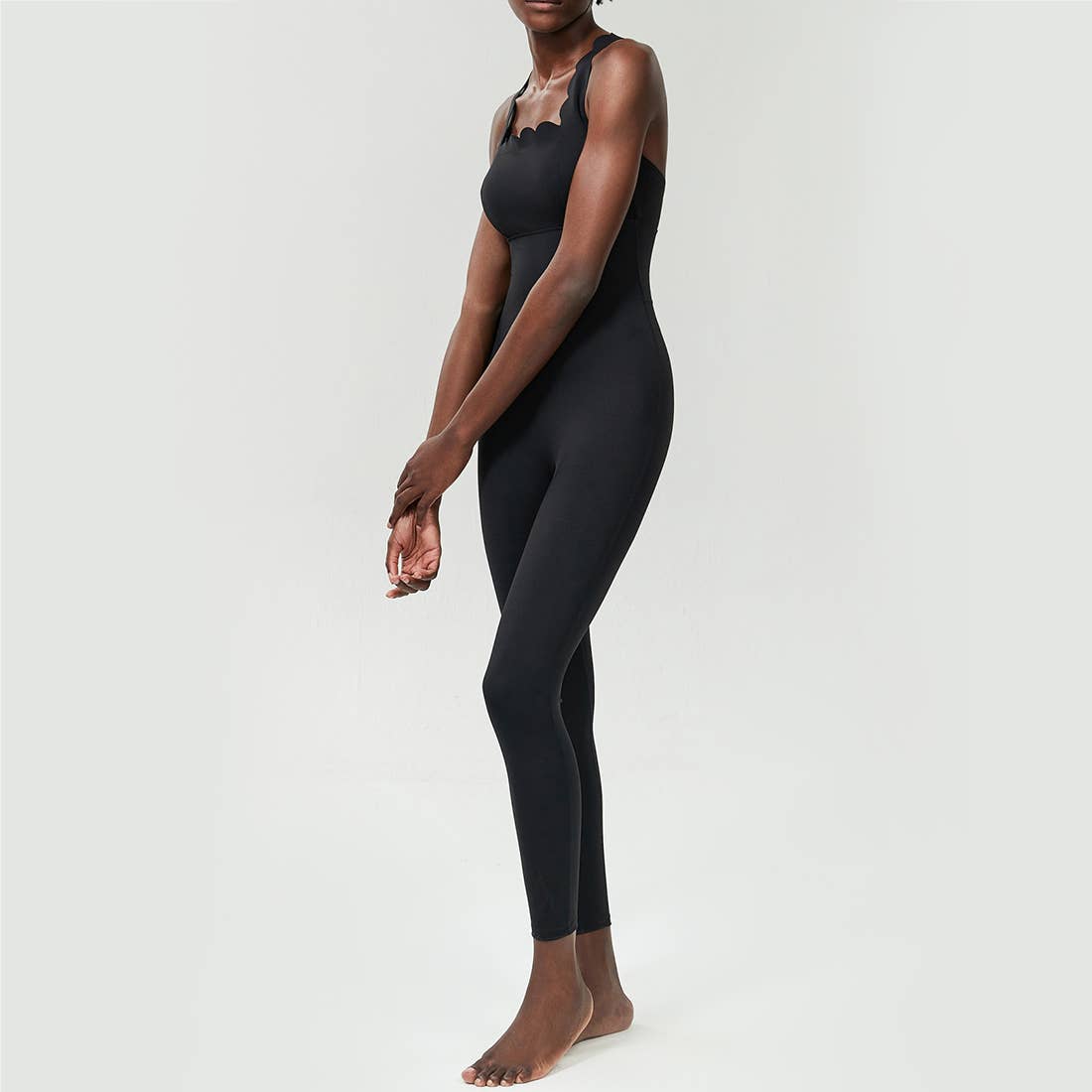 Sodalemon - Wholesale Activewear Set - Women's - Women Wave Shape Fitness Set Yoga Cross Back Jumpsuit1