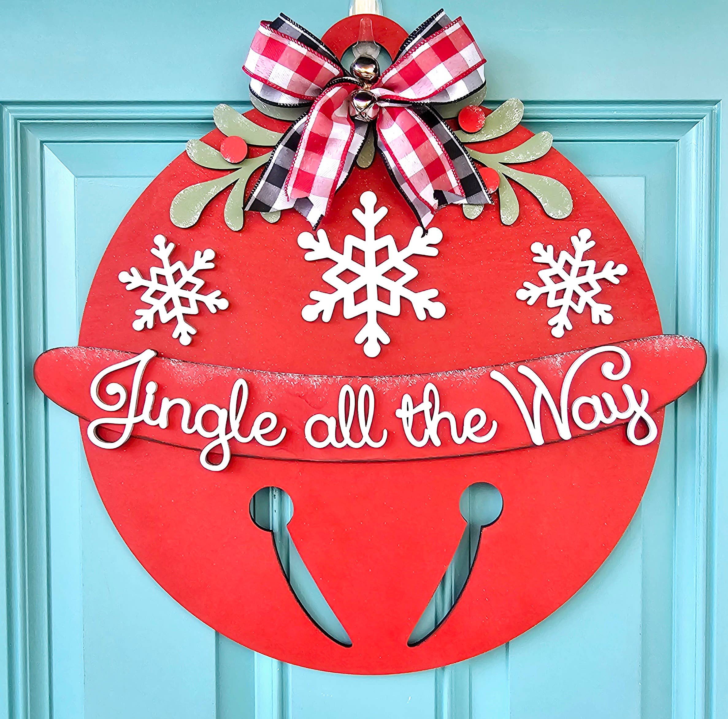 Teal Moon Creations - Wholesale DIY Craft Kit - DIY Jingle Bell Door Hanger0