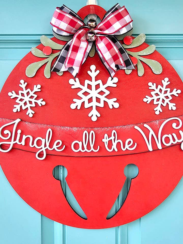 DIY Jingle Bell Door Hanger for wholesale by Teal Moon Creations