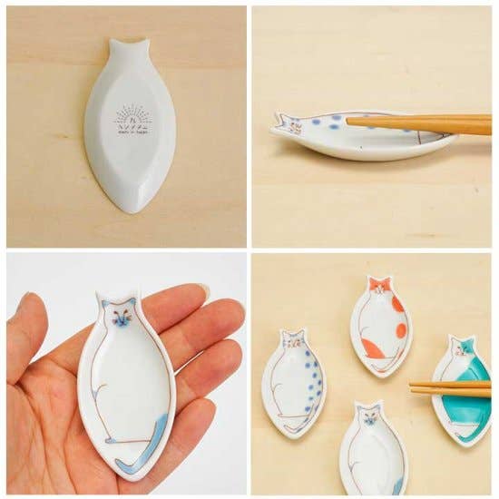 "Japacolle" Japan Collections – Großhandel Löffelablagen – HAREKUTANI Essstäbchenablage für Katzen 5er-Set