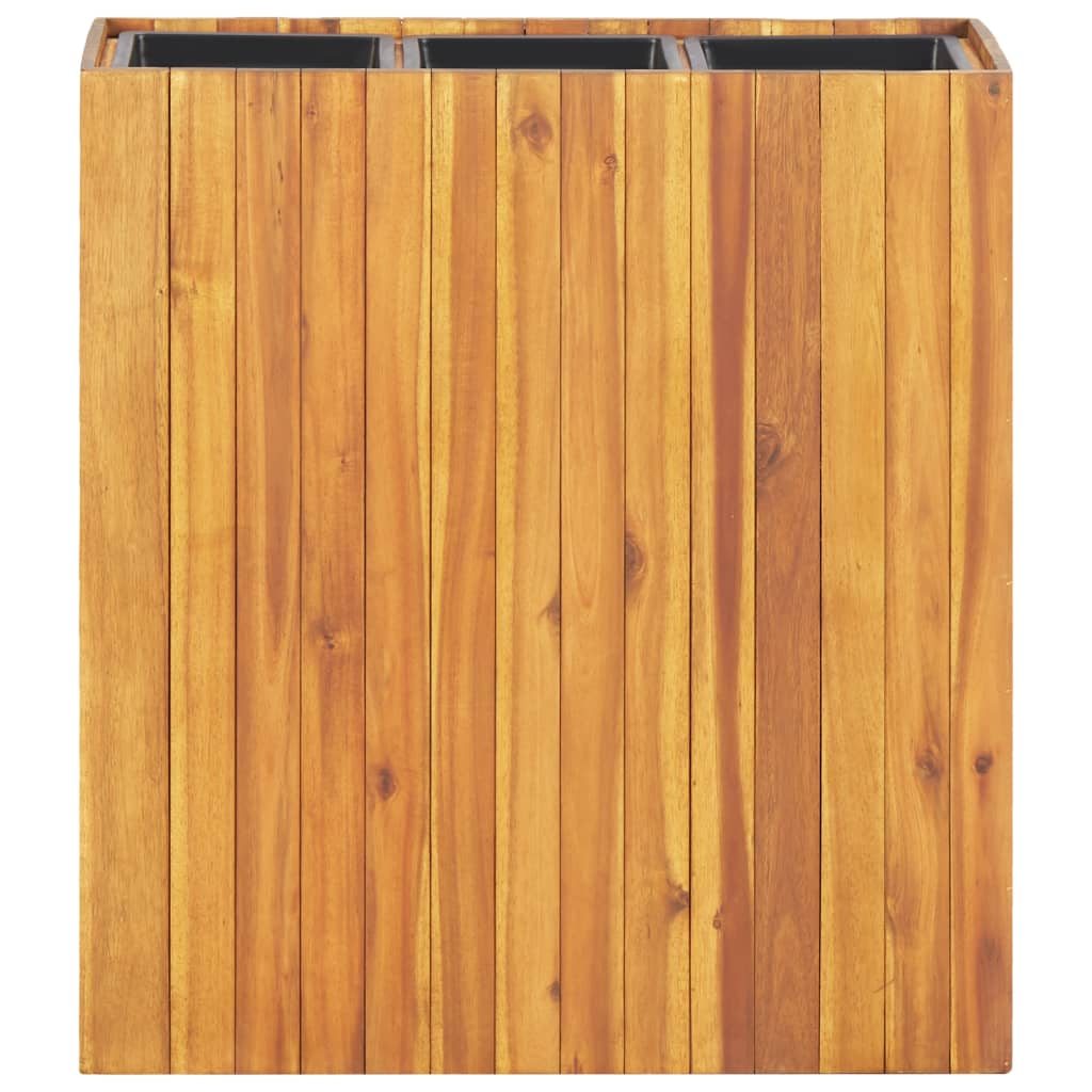 Greenwestons - Wholesale Planter box - Green's Garden Raised Bed with 3 Pots Solid Acacia Wood1